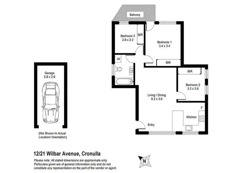 Floorplan of Homely apartment listing, 12/21 Wilbar Avenue, Cronulla NSW 2230