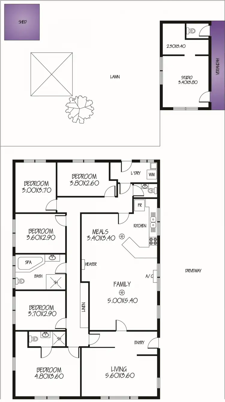 Floorplan of Homely house listing, 22 Meadowvale Road, Modbury SA 5092