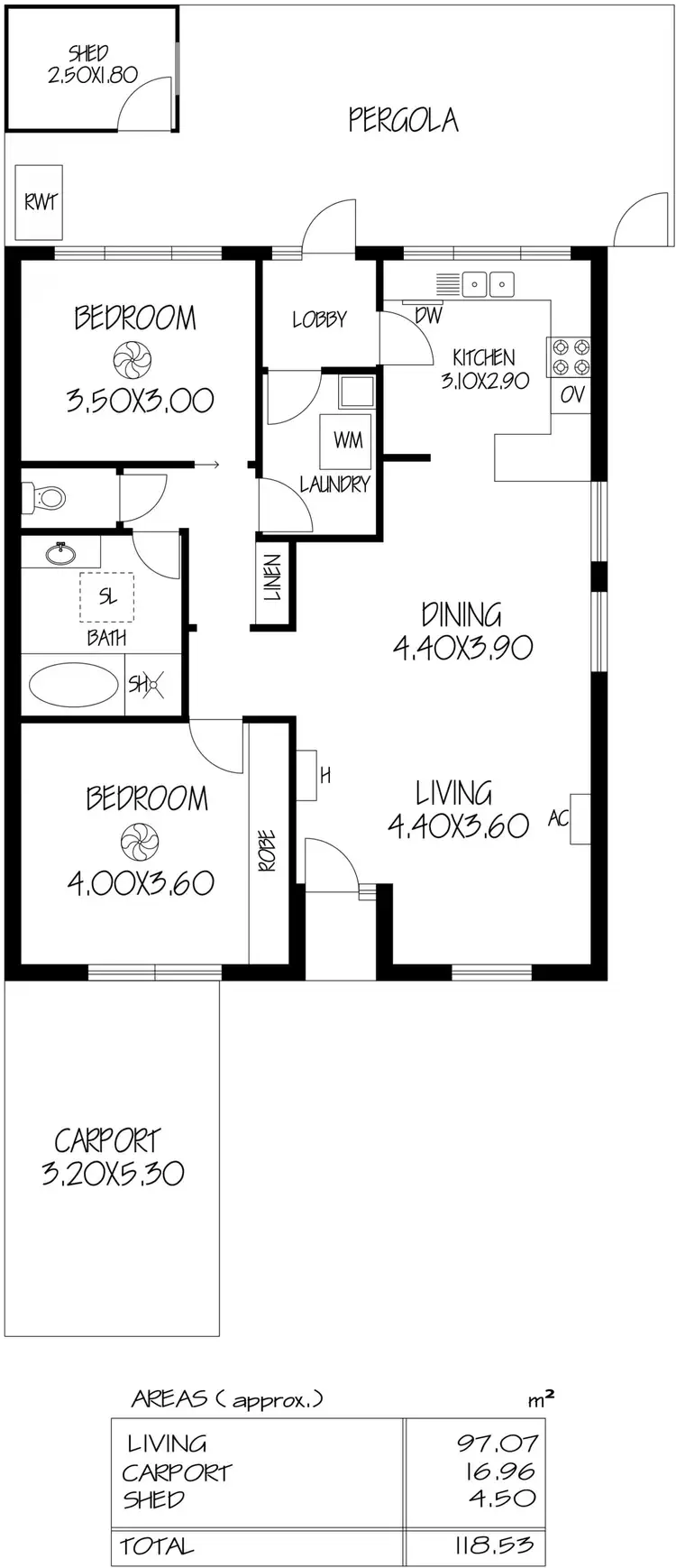 Floorplan of Homely unit listing, 1/103 Galway Avenue, Broadview SA 5083