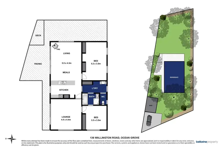 Floorplan of Homely house listing, 136 Wallington Road, Ocean Grove VIC 3226