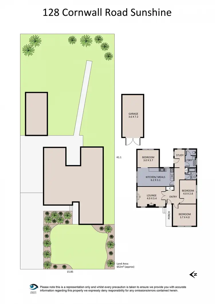 Floorplan of Homely house listing, 128 Cornwall Road, Sunshine VIC 3020