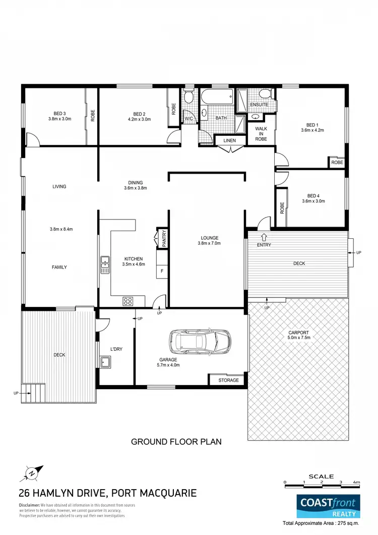 Floorplan of Homely house listing, 26 Hamlyn Drive, Port Macquarie NSW 2444