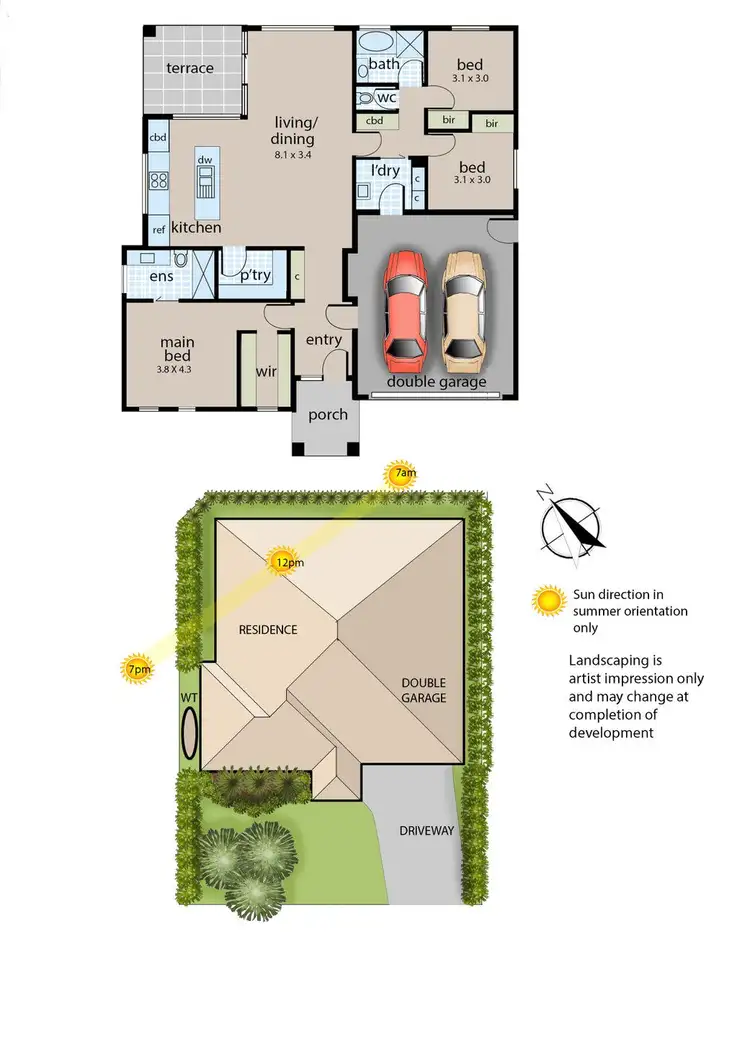 Floorplan of Homely townhouse listing, 4/34 Maria Drive, Langwarrin VIC 3910