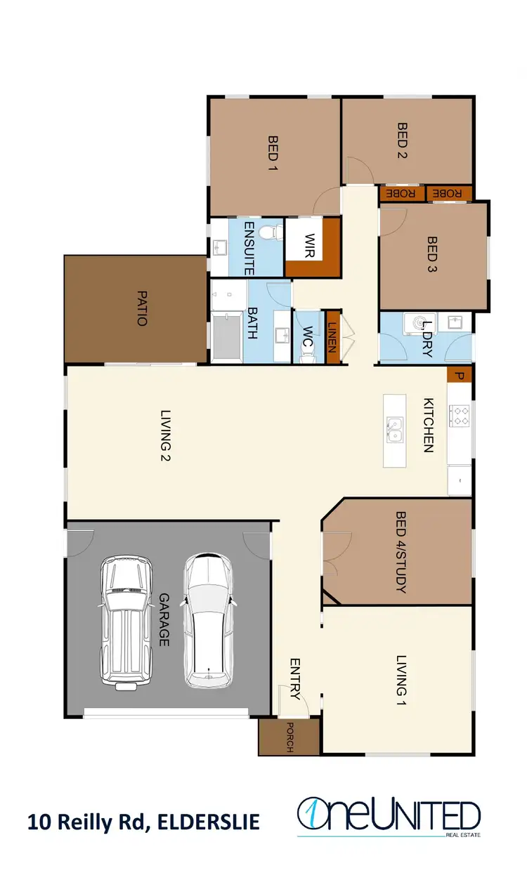 Floorplan of Homely house listing, 10 Reilly Road, Elderslie NSW 2570