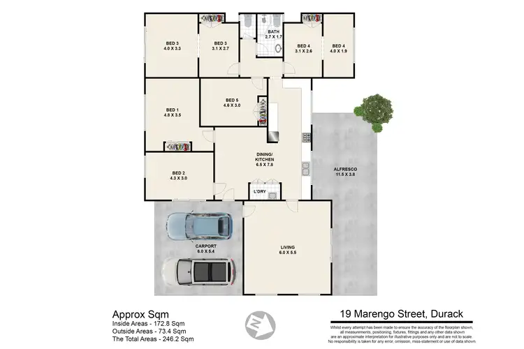 Floorplan of Homely house listing, 19 Marengo Street, Durack QLD 4077