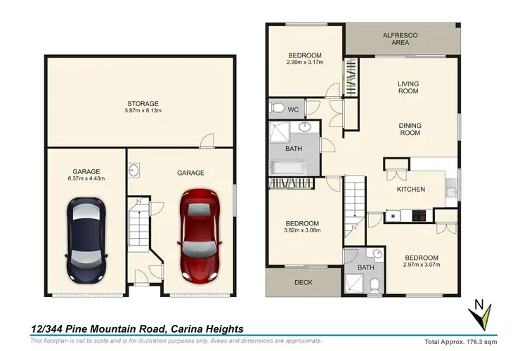Floorplan of Homely townhouse listing, 12/344 Pine Mountain Road, Carina Heights QLD 4152