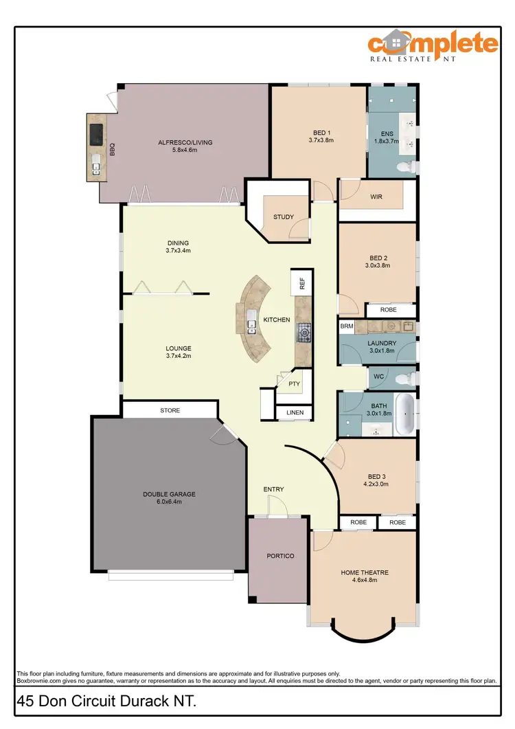 Floorplan of Homely house listing, 45 Don Circuit, Durack NT 830