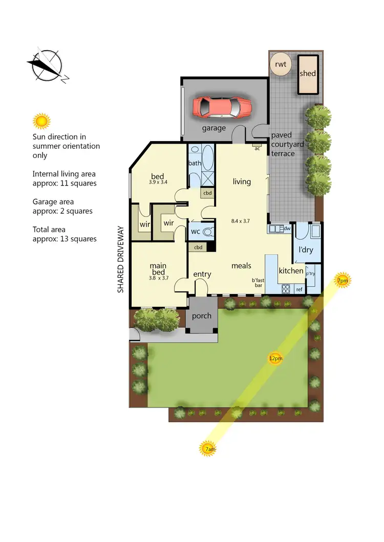 Floorplan of Homely unit listing, 1/38 Southgateway, Langwarrin VIC 3910