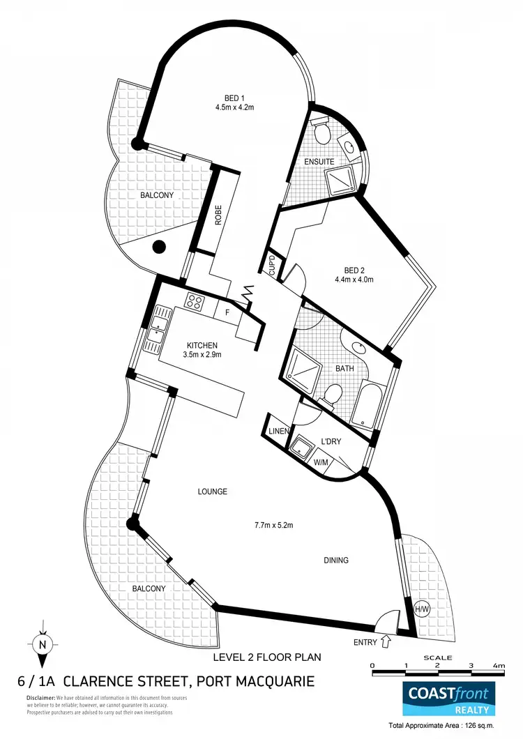 Floorplan of Homely apartment listing, 6/1A Clarence Street "The Heritage", Port Macquarie NSW 2444