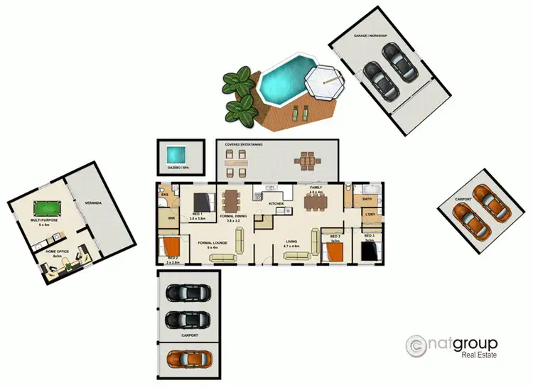 Floorplan of Homely house listing, 2 Vedders Drive, Heritage Park QLD 4118