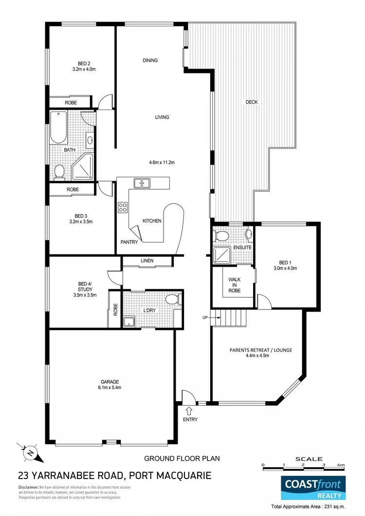Floorplan of Homely house listing, 23 Yarranabee Road, Port Macquarie NSW 2444