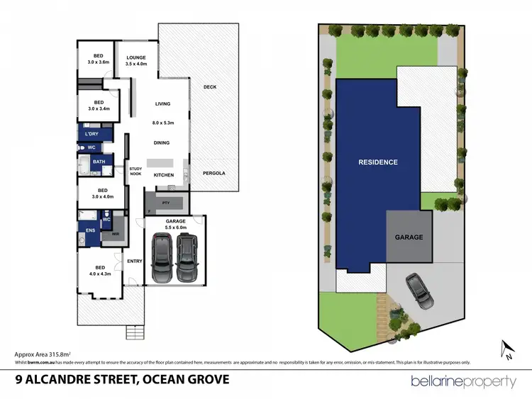 Floorplan of Homely house listing, 9 Alcandre Street, Ocean Grove VIC 3226