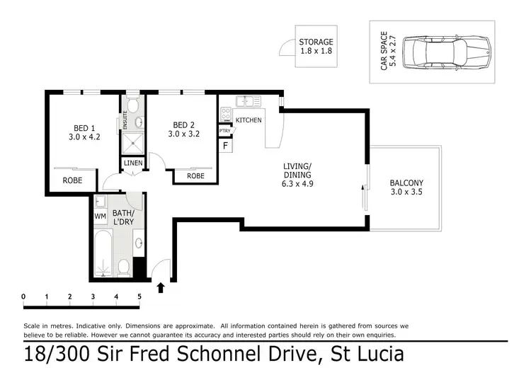 Floorplan of Homely unit listing, 18/300 Sir Fred Schonell Drive, St Lucia QLD 4067