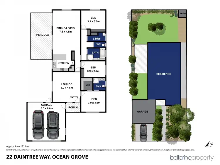 Floorplan of Homely house listing, 22 Daintree Way, Ocean Grove VIC 3226