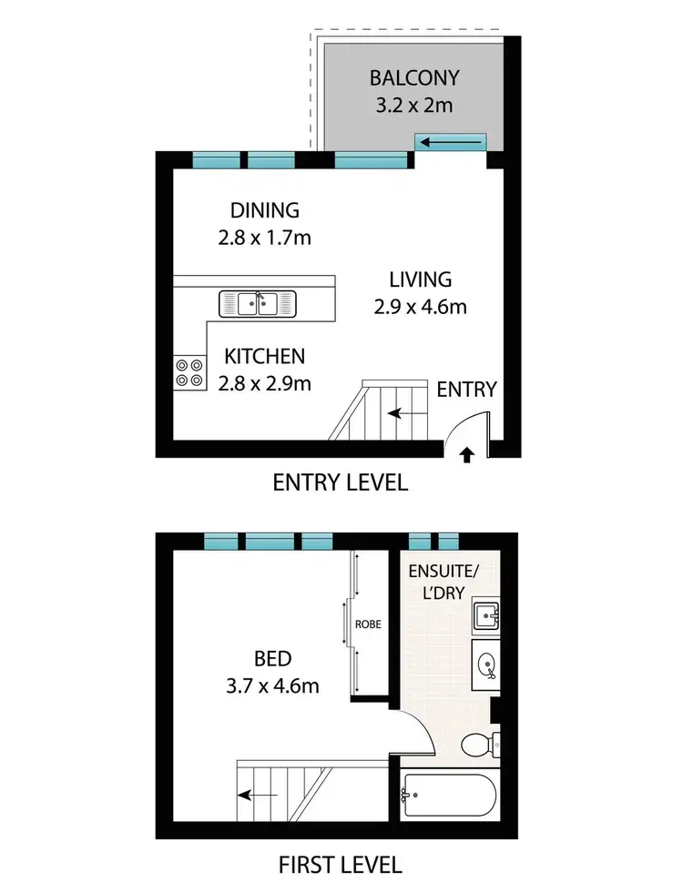 Floorplan of Homely apartment listing, 66/2 Goodlet Street, Surry Hills NSW 2010
