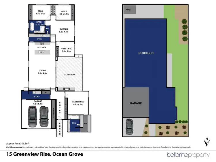 Floorplan of Homely house listing, 15 Greenview Rise, Ocean Grove VIC 3226