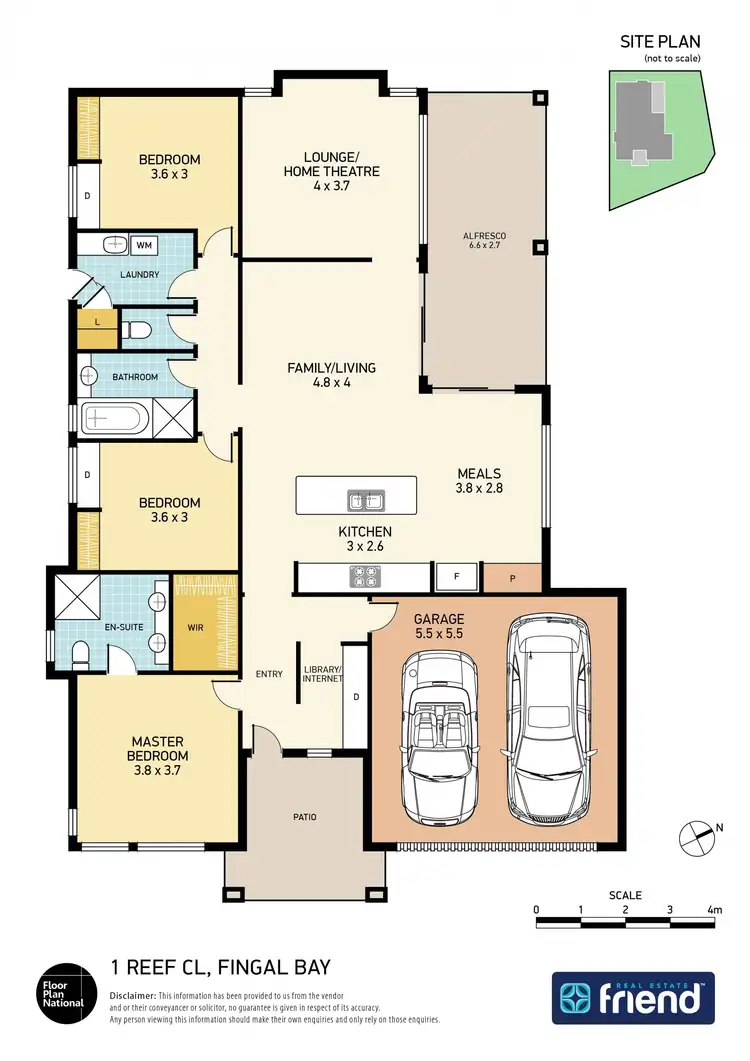 Floorplan of Homely house listing, 1 Reef Close, Fingal Bay NSW 2315