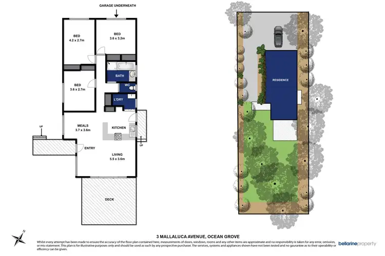Floorplan of Homely house listing, 3 Mallaluka Avenue, Ocean Grove VIC 3226