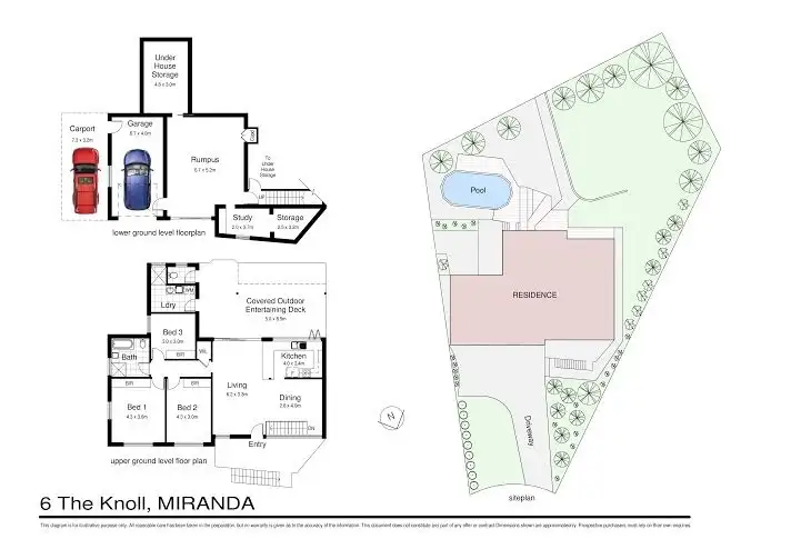 Floorplan of Homely house listing, 6 The Knoll, Miranda NSW 2228