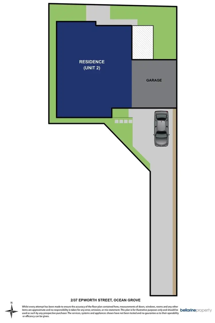 Floorplan of Homely townhouse listing, 2/37 Epworth St, Ocean Grove VIC 3226