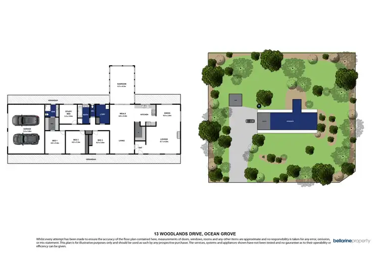Floorplan of Homely house listing, 13 Woodlands Drive, Ocean Grove VIC 3226