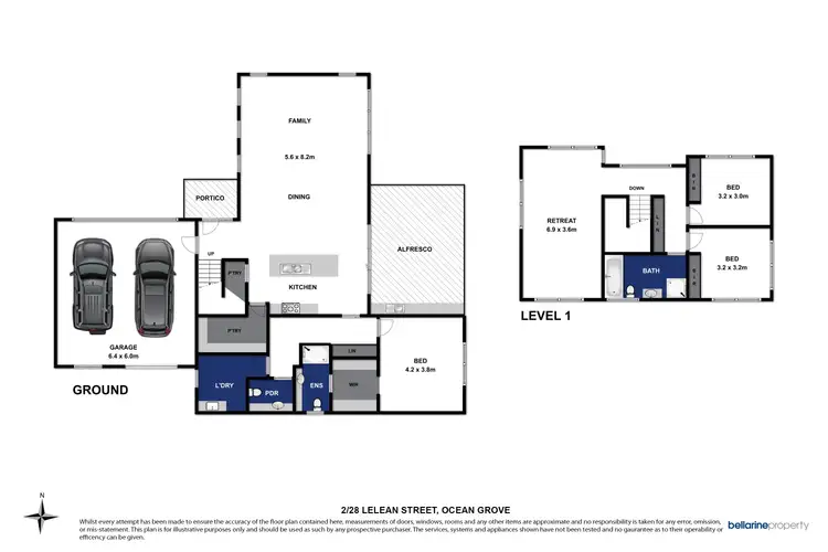 Floorplan of Homely townhouse listing, 2/28 Lelean Street, Ocean Grove VIC 3226
