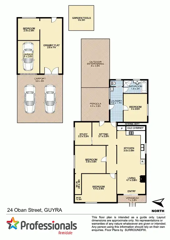 Floorplan of Homely house listing, 24 Oban Street, Guyra NSW 2365