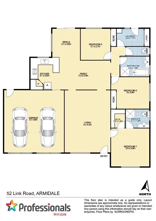 Floorplan of Homely house listing, 52 Link Road, Armidale NSW 2350