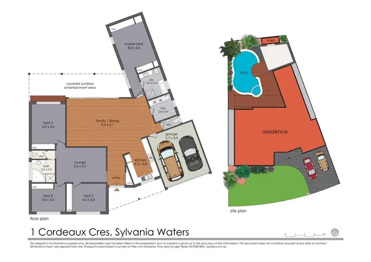 Floorplan of Homely house listing, 1 Cordeaux Crescent, Sylvania Waters NSW 2224