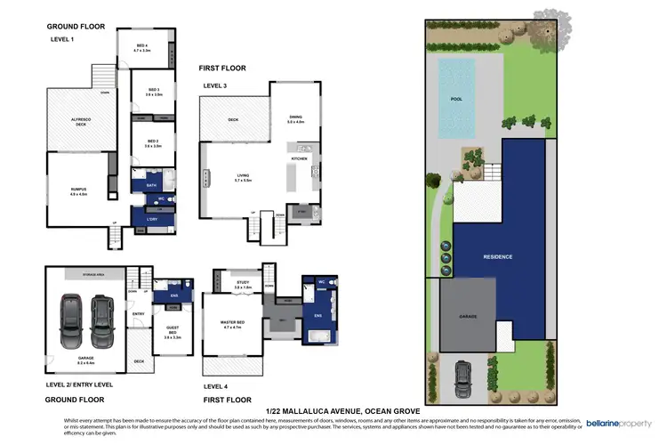 Floorplan of Homely unit listing, 1/22 Mallaluka Avenue, Ocean Grove VIC 3226