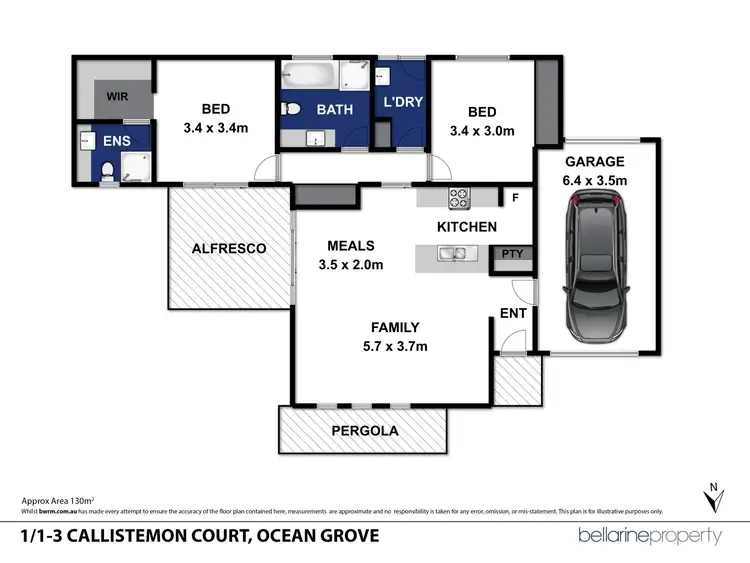 Floorplan of Homely unit listing, 6/1-3 Callistemon Crt, Ocean Grove VIC 3226