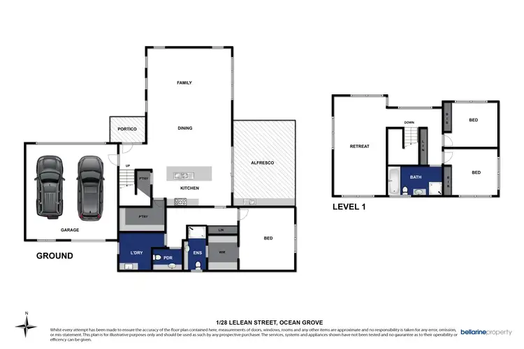 Floorplan of Homely townhouse listing, 1/28 Lelean St, Ocean Grove VIC 3226