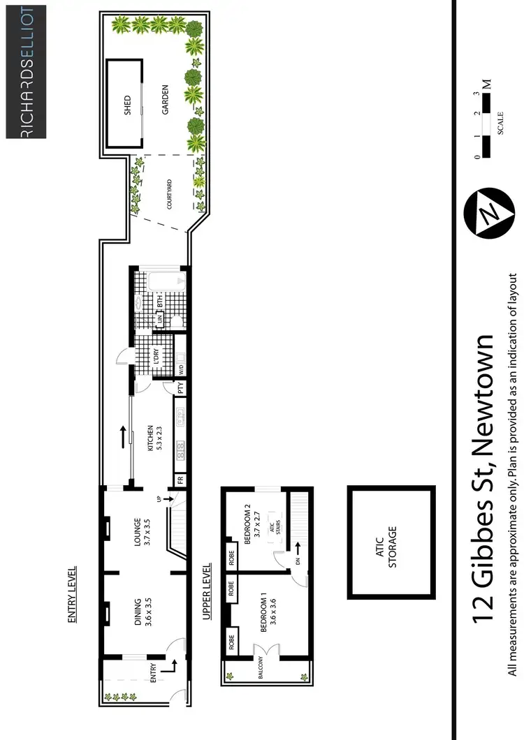 Floorplan of Homely terrace listing, 12 Gibbes Street, Newtown NSW 2042