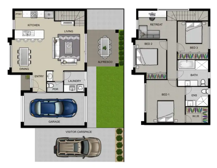 Floorplan of Homely townhouse listing, 3/204 Gorge Road, Newton SA 5074