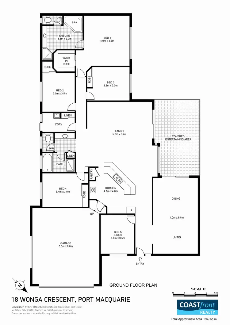 Floorplan of Homely house listing, 18 Wonga Crescent, Port Macquarie NSW 2444