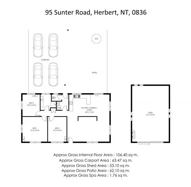 Floorplan of Homely house listing, 95 Sunter Road, Herbert NT 836