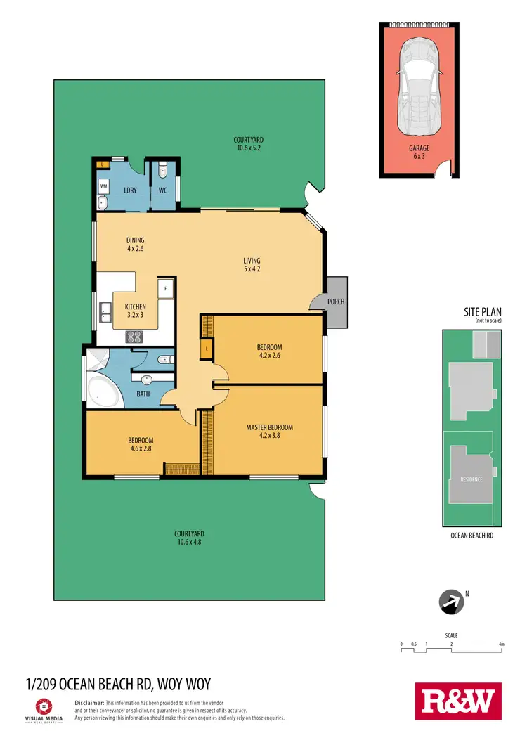 Floorplan of Homely villa listing, 1/209 Ocean Beach Road, Woy Woy NSW 2256