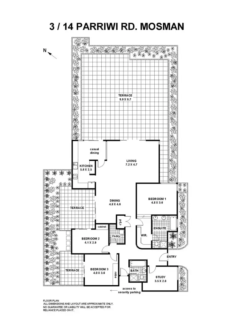 Floorplan of Homely apartment listing, 3/14 Parriwi Road, Mosman NSW 2088