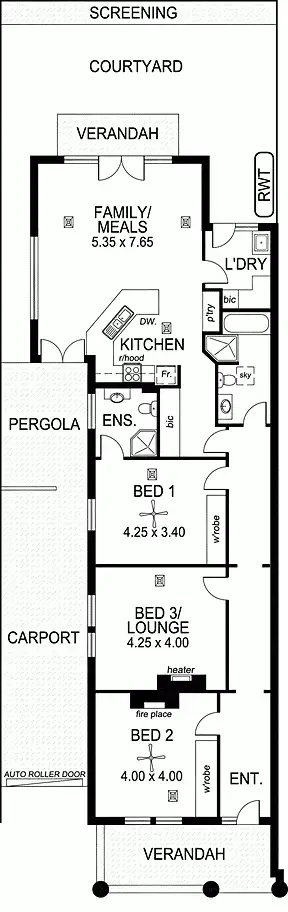 Floorplan of Homely house listing, 10 Penzance St, Glenelg SA 5045