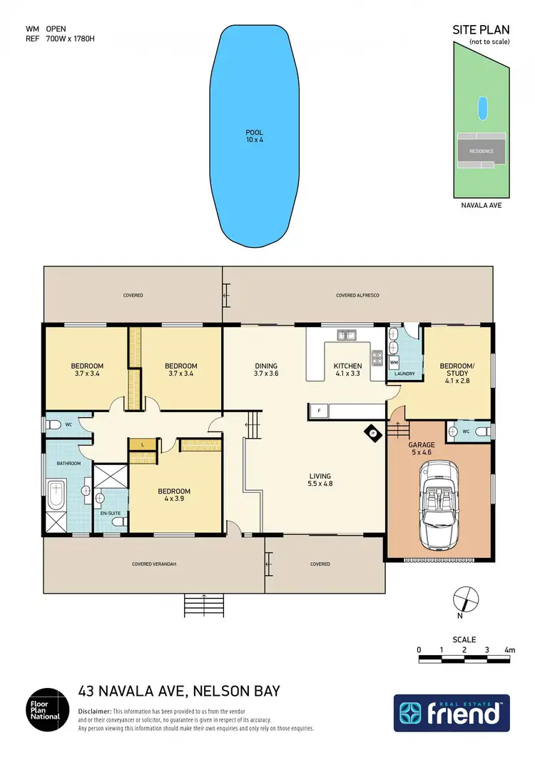 Floorplan of Homely house listing, 43 Navala Ave, Nelson Bay NSW 2315