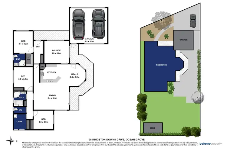 Floorplan of Homely house listing, 28 Kingston Downs Drive, Ocean Grove VIC 3226