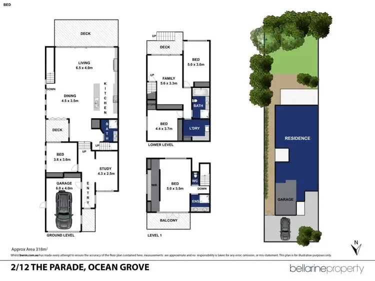 Floorplan of Homely townhouse listing, 2/12 The Parade, Ocean Grove VIC 3226