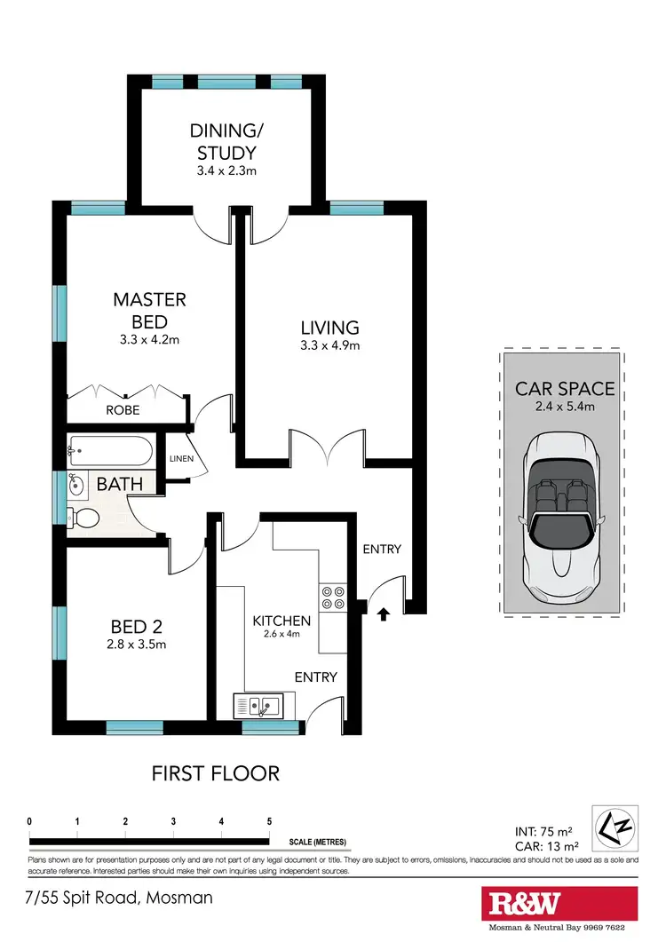 Floorplan of Homely unit listing, 7/55 Spit Road, Mosman NSW 2088