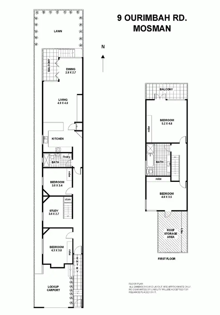 Floorplan of Homely house listing, 9 Ourimbah Road, Mosman NSW 2088