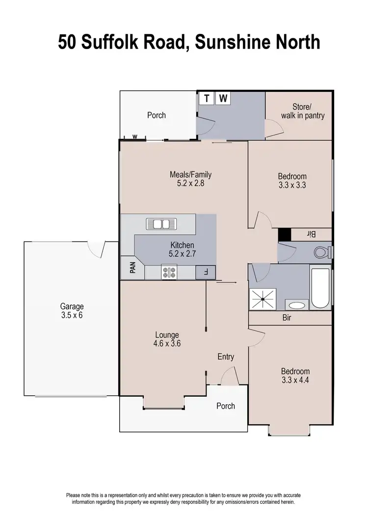 Floorplan of Homely house listing, 50 Suffolk Road, Sunshine North VIC 3020
