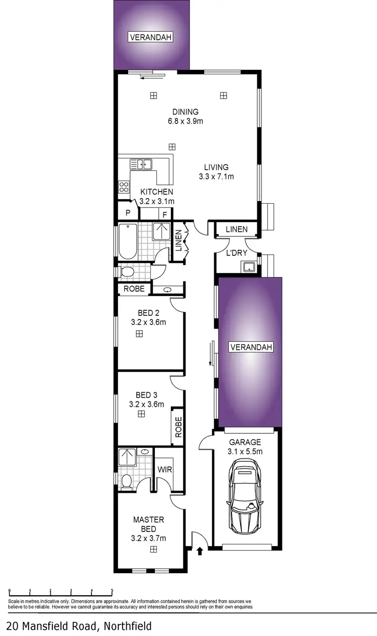 Floorplan of Homely house listing, 20 Mansfield Road, Northfield SA 5085