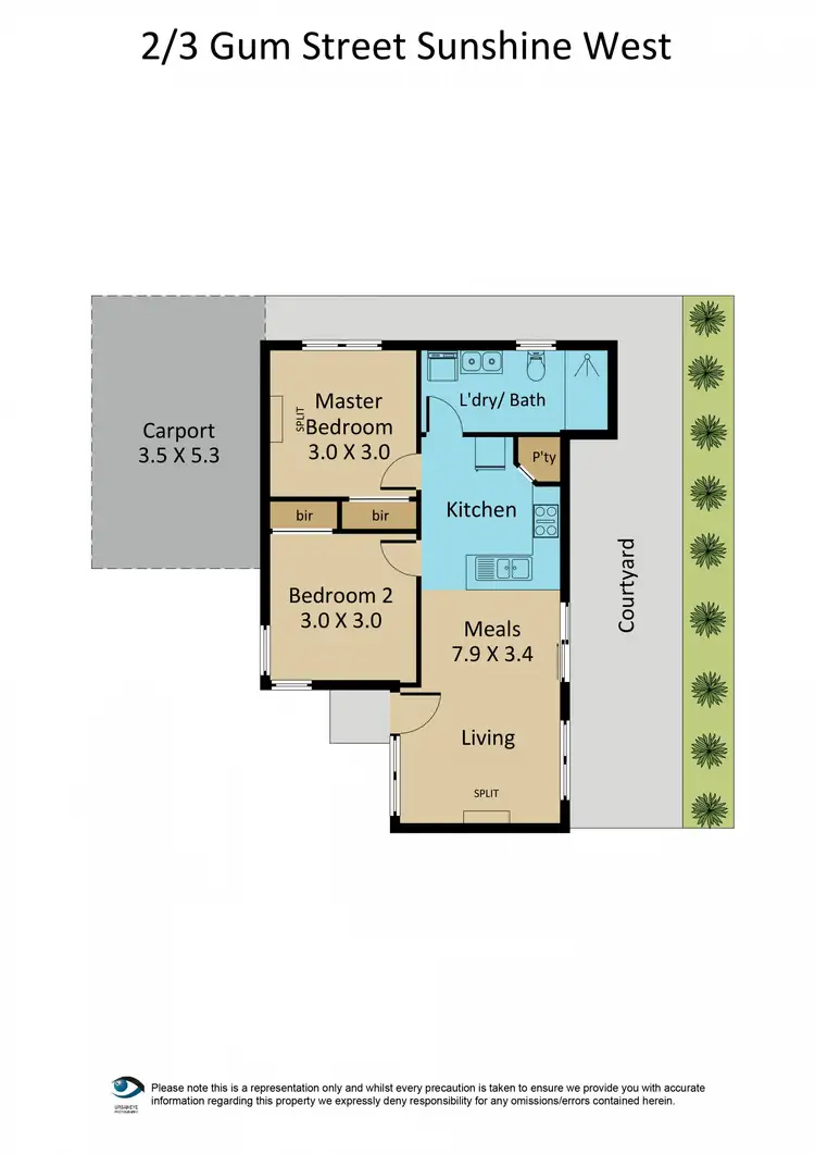 Floorplan of Homely unit listing, 2/3 Gum Street, Sunshine West VIC 3020