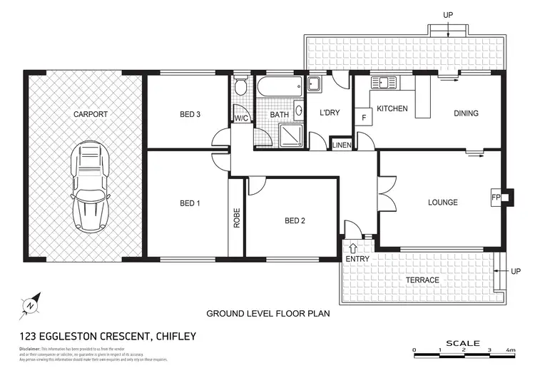 Floorplan of Homely house listing, 123 Eggleston Crescent, Chifley ACT 2606