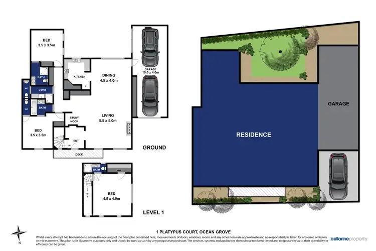 Floorplan of Homely townhouse listing, 1 Platypus Court, Ocean Grove VIC 3226