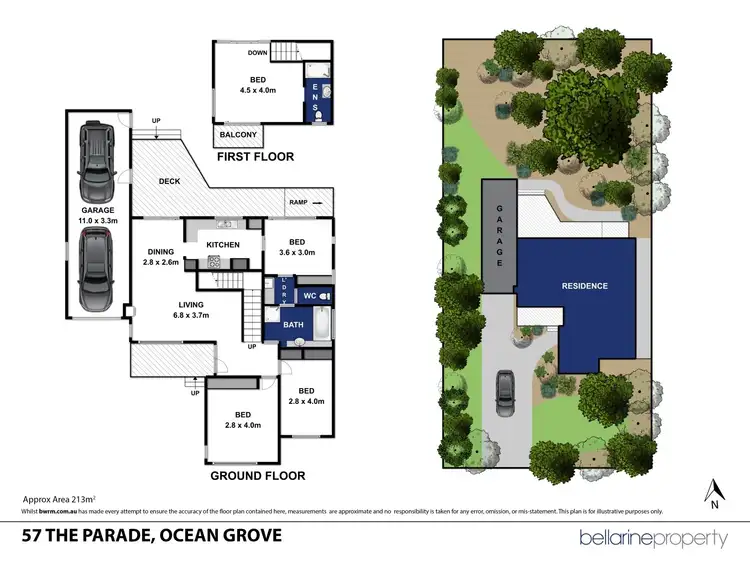 Floorplan of Homely house listing, 57 The Parade, Ocean Grove VIC 3226